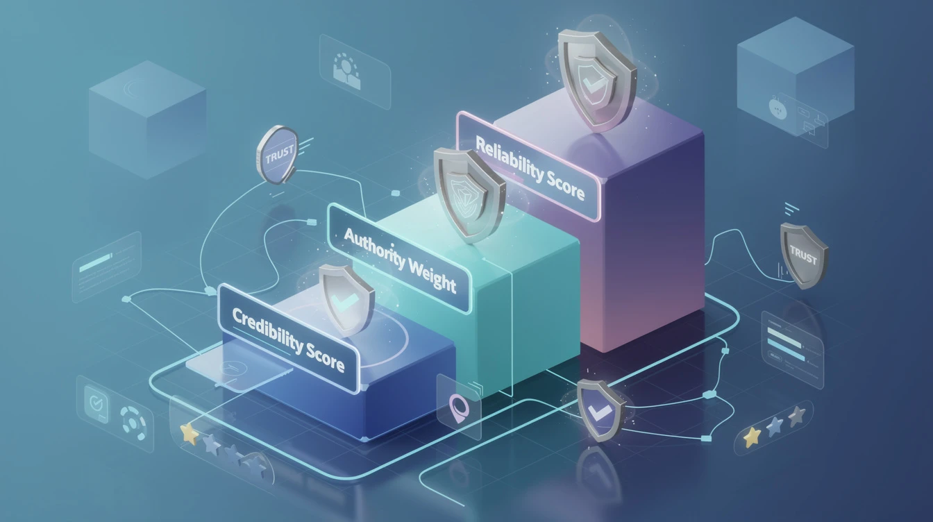 How does CueCrux decide which sources to trust?